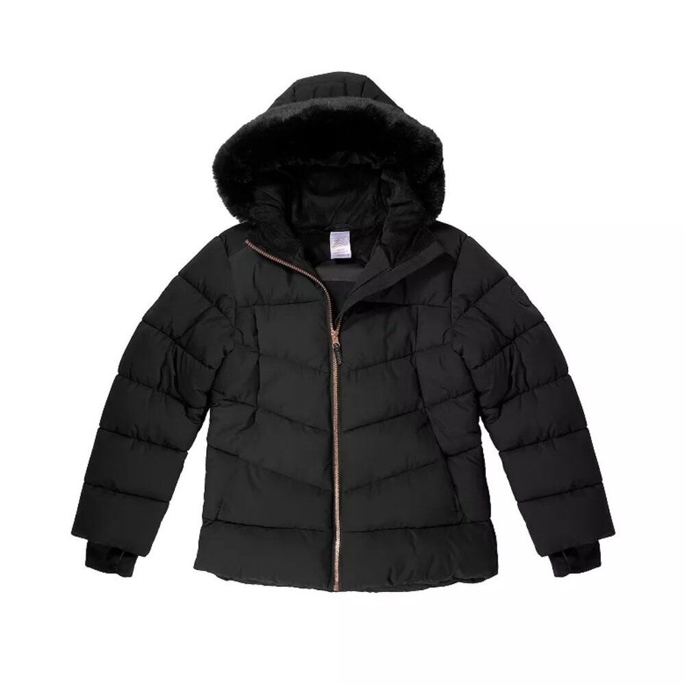 ZeroXposur Girls Heavyweight Puffer Coat Black Size 7/8 NWT Winter Jacket